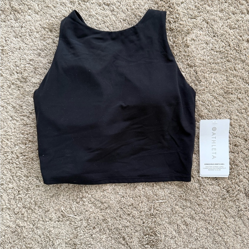 Athleta Women's Sleek Black Crop Top
